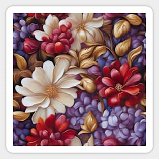 Colorful Floral Design Sticker